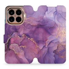 Mobiwear Flip pouzdro pro Xiaomi 15T Pro fialový mramor tok és táska