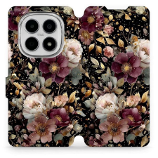 Mobiwear Flip pouzdro pro Xiaomi Redmi Note 15 5G zlatavé kvítky tok és táska