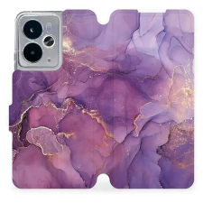 Mobiwear Flip Realme 14 5G lila márvány tok tok és táska