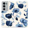 Mobiwear Flip Realme C71 kék virágok tok