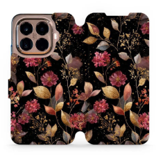 Mobiwear Flip Xiaomi 15T Pro aranyszínű levelek tok (5907861724494) tok és táska