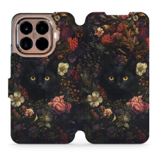 Mobiwear Flip Xiaomi 15T Pro fekete macska tok tok és táska