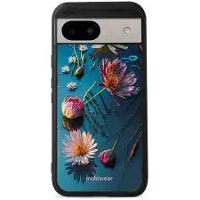 Mobiwear Glossy Google Pixel 8A felszíni virágok fényes tok tok és táska