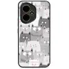 Mobiwear Glossy Honor 400 cicák fényes tok