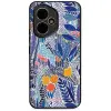 Mobiwear Glossy Honor 400 kék virágok fényes tok
