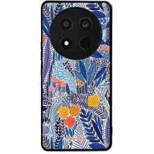 Mobiwear Glossy Honor Magic7 Lite 5G kék virágok fényes tok tok és táska