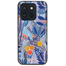 Mobiwear Glossy Honor X8c fényes tok - kék virágos (5906511910904) tok és táska