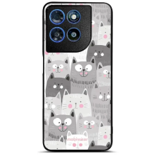 Mobiwear Glossy Motorola Moto G57 Power fényes tok - G045G, macskák tok és táska