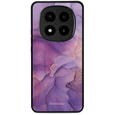 Mobiwear Glossy Poco X7 fényes tok - lila márvány tok és táska