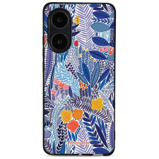 Mobiwear Glossy Poco X7 Pro fényes tok - kék virágok (5906511920354) tok és táska