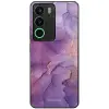 Mobiwear Glossy Realme C71 lila márvány fényes tok