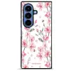 Mobiwear Glossy Samsung Galaxy Z Fold7 fényes tok - G033G, rózsaszín virágok