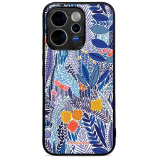 Mobiwear Glossy Vivo V70 5G fényes tok - G037G, kék virágok tok és táska