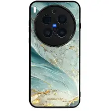 Mobiwear Glossy Vivo X300 Pro zöldes márvány fényes tok tok és táska