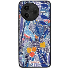 Mobiwear Glossy Xiaomi POCO F7 Pro 5G fényes tok - kék virágok tok és táska