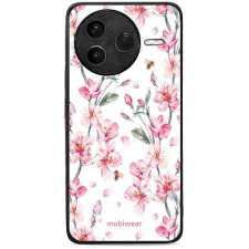 Mobiwear Glossy Xiaomi POCO F7 Pro 5G fényes tok - virágok tok és táska