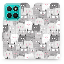 Mobiwear Honor X8c flip tok - macskák (5906511900950) tok és táska