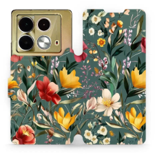 Mobiwear Infinix Note 40 flip tok - zöld rét (5906511889194) tok és táska