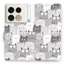 Mobiwear Infinix Note 40 Pro / Note 40 Pro+ 5G flip tok - macskák (5906511897670) tok és táska