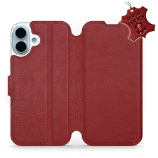 Mobiwear Kožené flip pouzdro pro Apple iPhone 17 červené tok és táska