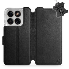 Mobiwear Kožené flip pouzdro pro Motorola Edge 70 Fusion - černé tok és táska