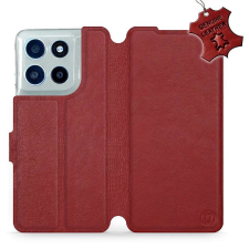 Mobiwear Kožené flip pouzdro pro Motorola Moto G56 5G červené tok és táska