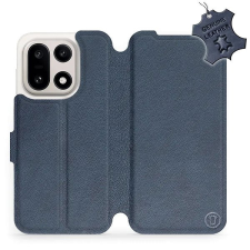 Mobiwear Kožené flip pouzdro pro OnePlus 15 modré tok és táska