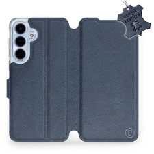 Mobiwear Kožené flip pouzdro pro Samsung Galaxy S25 FE modré tok és táska
