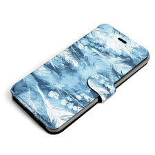 Mobiwear M058S Xiaomi Redmi 9A flipes tok - világoskék vízszintes madártollak tok és táska