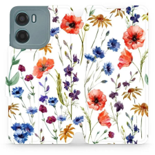 Mobiwear Motorola Moto G05 flip tok - mezei virágok (5906511822238) tok és táska