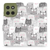 Mobiwear Motorola Moto G15 flip tok - macskák
