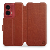 Mobiwear Motorola Moto G35 barna flip tok