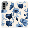 Mobiwear Samsung Galaxy A26 flip tok - kék virágok (5906511813052)