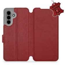 Mobiwear Samsung Galaxy A36 sötétpiros bőr flip tok tok és táska