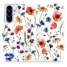 Mobiwear Samsung Galaxy A56 flip tok - mezei virágok tok és táska