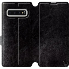 Mobiwear Samsung Galaxy S10 Plus fekete flipes tok szürke belsővel tok és táska