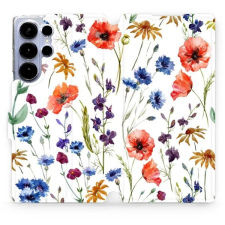 Mobiwear Samsung Galaxy S25 Ultra flip tok - mezei virágok tok és táska