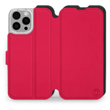Mobiwear Soft Touch Apple iPhone 16 Pro Max piros, fekete flip tok (5906511378711) tok és táska