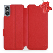 Mobiwear Sony Xperia 10 VI piros bőr flip tok - L_RDS (5906511215733) tok és táska