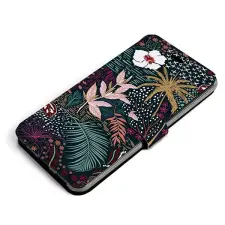 Mobiwear VP13S Apple iPhone XR flipes tok - sötét flóra tok és táska