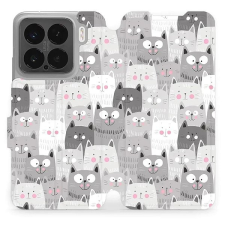 Mobiwear Xiaomi 15 flip tok - macskák tok és táska