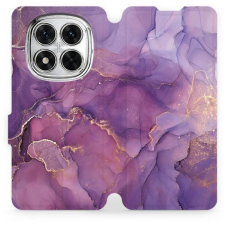 Mobiwear Xiaomi Redmi Note 14 Pro 5G flip tok - lila márvány tok és táska