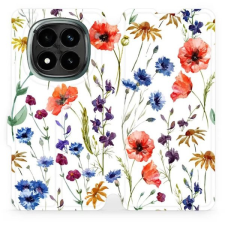 Mobiwear Xiaomi Redmi Note 14 Pro Plus 5G flip tok - mezei virágok tok és táska