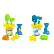 Mochtoys Homokozókészlet mini vízimalommal, 7 részes - Sárga szitával (11195) (11195) homokozójáték