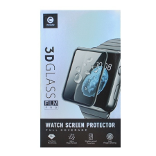 Mocolo kijelzővédő üveg (3D full cover, íves, karcálló, 9H) FEKETE Apple Watch Series 4 44mm, Apple Watch Series 5 44mm, Apple Watch Series 6 44mm, Apple Watch Series SE 44mm okosóra kellék