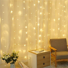 Modee LED fényfüggöny ablakra, meleg fehér (3x3méter/300LED) karácsonyi ablakdekoráció