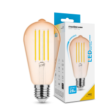 Modee LED Filament Amber ST64 4W E27 320° 1800K (360 lumen) dimm. izzó