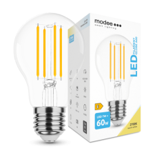 Modee LED lámpa , égő , izzószálas hatás , filament  , E27 foglalat , A60 , 8 Watt , meleg... izzó