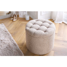 Modern Barock Design puff Rococo 50 cm pezsgő bouclé bútor