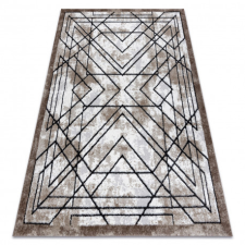  Modern COZY szőnyeg Tico, Geometriai - Structural két szintű gyapjú barna 120x170 cm lakástextília